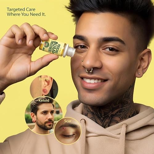 BodyJ4You Keloid Bump Removal Oil - Piercing Aftercare Shrinking Drops - Nose Ear Septum Belly Cartilage Scar Treatment Piercing Bump Solution - Tea Tree Jojoba Essential Oils Keloid Care (Pack of 2) thumbnail 7