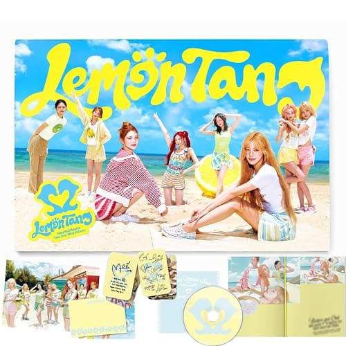 Hearts2Hearts Lemon Tang 2nd Mini Album [Lemon Beach Ver.] Photobook + CD + Photocard + Group Photocard + Folded Poster + Postcard (Rude!) - Image 1