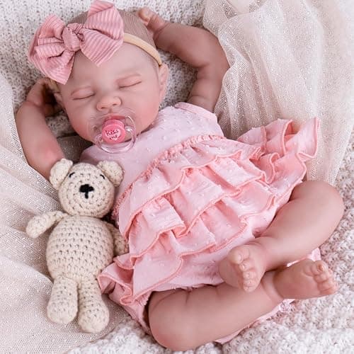Aori Reborn Baby Dolls Girl 20'' Realistic Sleeping Newborn - Lifelike Poseable Vinyl Baby Doll with Feeding & Outfit Set - Weighted Body for Cuddling, Gift for Collectors & Kids 3+ thumbnail 2