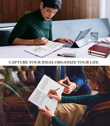 Ansopu Lined Journal Notebook for Writing, A5 100 GSM Thick Paper, Leather Hardcover Journal for Woman Men, Travel Journal Diary 160 Pages(5.75'' X 8.38''Purple) thumbnail 8