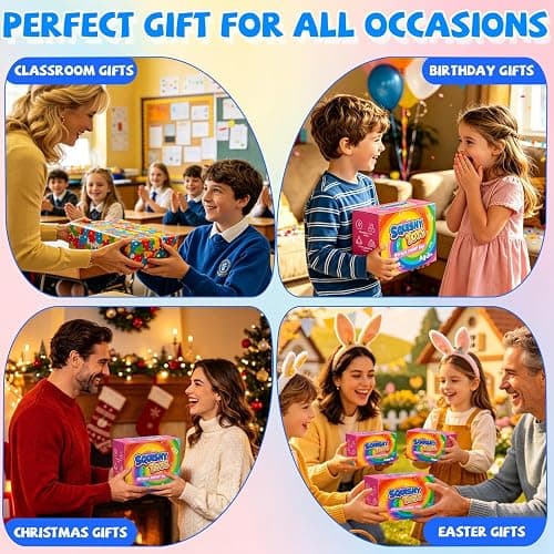 Light Up Squishy,Glowing Squishies with Mystery Box ,Sensory Stress Dough Ball Squeeze Toys for Stress Relief ,Soft Squeeze for Stretchy Desk (Yellow) thumbnail 8