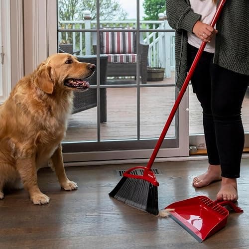 O-Cedar Pet Pro Broom with Step-On Dustpan | Remove 99% with One Sweep | Removes 3 Times More Pet Hair | Quiet Cleaning Tool for Cat and Dog Owners thumbnail 9