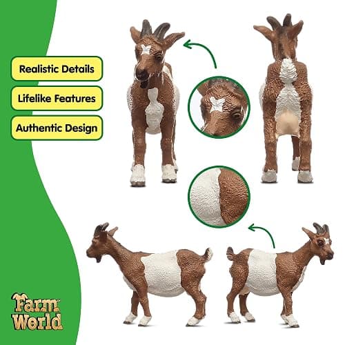 Schleich Farm World - Cute, 3" Goat Toy for Kids. Realistic Hand-Painted Farm Animal Toys for Boys and Girls. Fun Educational Figure for Screen-Free, Imaginative Learning for Children Ages 3+ 14887 thumbnail 4