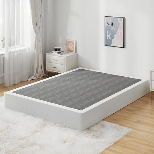 Snaye Queen Size Box Spring Bed Base 9 Inch, 3000lbs Heavy Duty Box Spring Queen Metal Mattress Foundation, Tool-Free Easy Assembly, Noise Free - Image 1