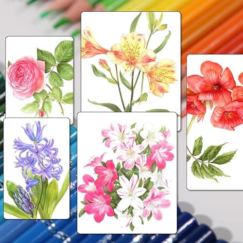 H & B 120 Colored Soft-core Coloring Pencils Set, Coloring Book and Portable Storage Bag for Painting, Art Supplies Gift for Artists Adult Children Beginners thumbnail 7
