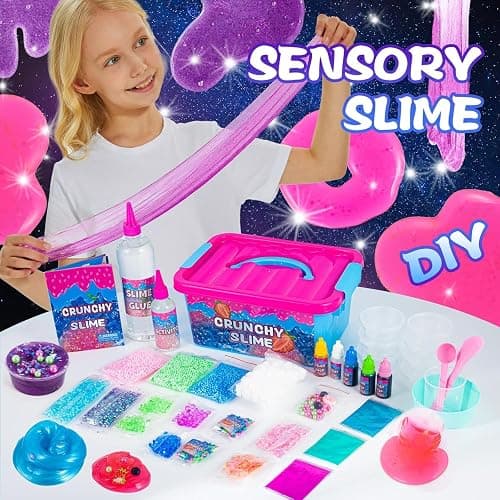 Unicorn Fruit Garden Crunchy Slime Kit,Ice Screen Cake Slime Sparkling Slime Making Kit,Foam, Jelly Cube Slime for Party Favors Kids Boys Girls Birthday Carnival Treasure Classroom Prizes thumbnail 4