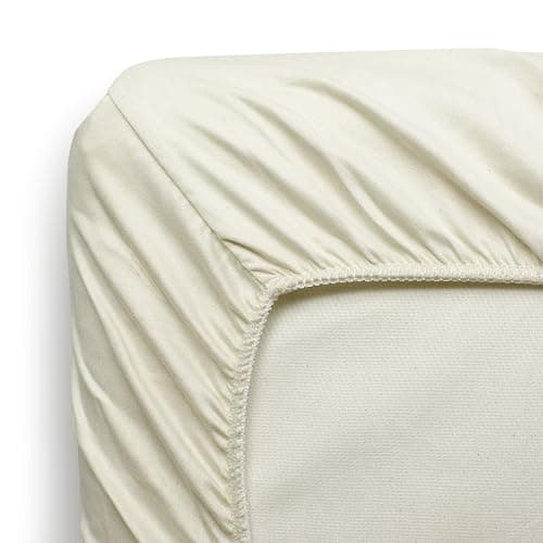 Naturepedic Organic Crib Mattress Sheet - Crib Fitted Sheet for Standard Crib Mattress - Soft and Breathable Cotton Crib Sheet - Ivory - 52"x28" thumbnail 4