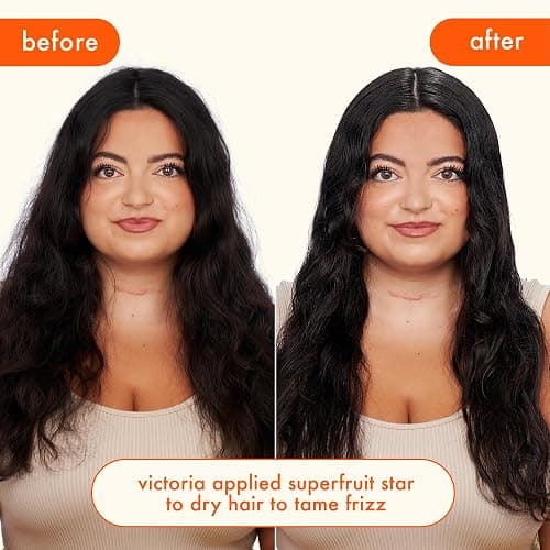 amika superfruit star lightweight hair styling + heat defense oil | heat protection, strengthen + reduce breakage, smooth frizz, add glossy shine | for all hair types thumbnail 3