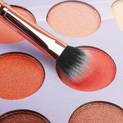 Real Perfection Makeup Brush Set 16 Pcs with 1 Eyebrow Razor Premium Synthetic Foundation Powder Concealers Eyeshadow Blush Makeup Brushes Make up Brushes Kit (Pink) thumbnail 3