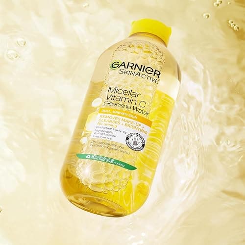 Garnier Micellar Vitamin C Cleansing Water 700ml, Gentle face Cleanser & Makeup Remover, Hypoallergenic. Vegan Formula, Suitable For Dull And Uneven Skin, Brightening Formula, Dermatologically Tested thumbnail 3
