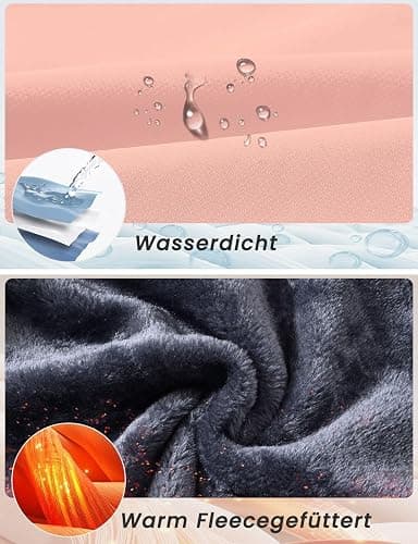 Rdruko Skijacke Damen Warme Winterjacke Gefüttert Verdickt Softshelljacke Wasserdicht Snowboardjacke Atmungsaktiv mit Abtrennbarer Kapuze thumbnail 5