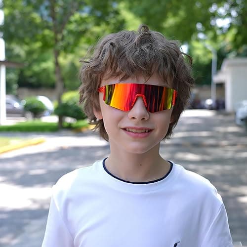 SEKKAF Youth Baseball Sunglasses for Boys Girls Age 6-12 Softball Cycling Sports Sunglasses for Kids Lightweight Frame thumbnail 2