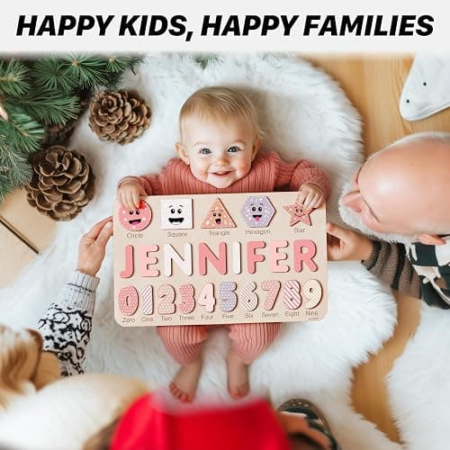 Zuzu Puzzle Puzzles for Toddlers Boy and Girl, Personalized Name Puzzle, 12 Month Toy, Gifts for 0 1 2 3 Years Old, Baby Gifts, Baby Shower, Christmas, New Babies Gift, 0 3 6 9 12 18 24 36 Months thumbnail 8
