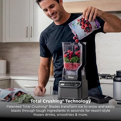 Ninja Professional Blender 2.0, 1200W, Auto-iQ, 72oz Pitcher, BR201AMZ | 1200W Total Crushing blades + Auto-iQ Crush program for smoothies & frozen drinks. 4 speeds. Dishwasher safe. thumbnail 5