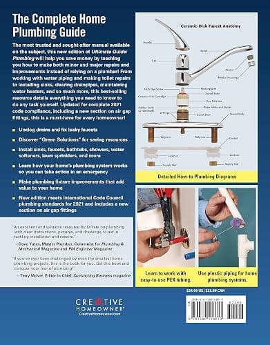 Ultimate Guide: Plumbing, Updated 5th Edition (Creative Homeowner) Beginner-Friendly Step-by-Step Projects, Comprehensive How-To Information, Code-Compliant Techniques for DIY, and Over 800 Photos thumbnail 2
