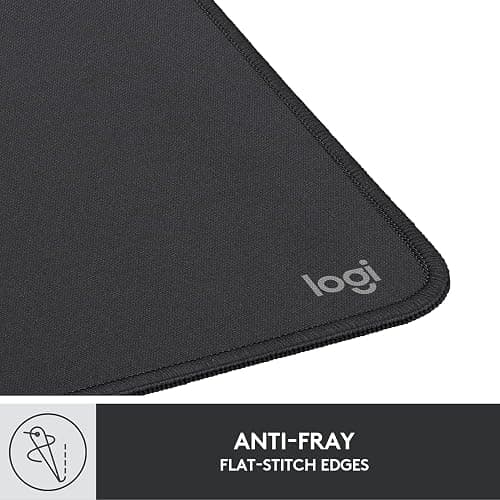 Logitech Mouse Pad - Studio Series, Computer Mouse Mat with Anti-Slip Rubber Base, Easy Gliding, Spill-Resistant Surface, Durable Materials, Portable, in a Fresh Modern Design, Graphite thumbnail 6