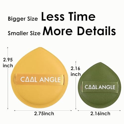 COOL-ANGLE 5Pcs Makeup Sponge For Foundation Concealer And Powder, Latex Free Blender Sponge For Natural And Easy Makeup Soft Long-lasting And Beginner-friendly, Green, Medium thumbnail 6