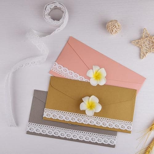 ASTARON Cinta Vintage Decorativa Autoadhesiva de Borde de Encaje para Manualidades y Decoración de Bodas - Caja de Regalo para Álbumes (Estilo A - Blanco) thumbnail 7