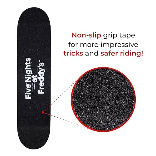 Skateboard with Printed Graphic Grip Tape - Great for Kids and Teens, Cruiser Skateboard with ABEC 5 Bearings, Durable Deck, Smooth Wheels thumbnail 2