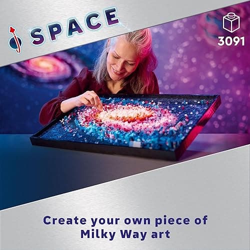 LEGO Art The Milky Way Galaxy Building Set - Space Decor DIY Kits for Adults for Bedroom Wall, Ages 18+ - Gift Ideas for Space Lovers, Men & Women - Includes Frame for Display - 31212 thumbnail 2
