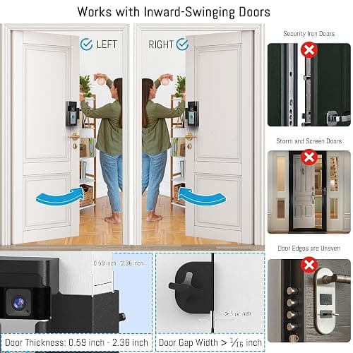 Anti Theft Ring Doorbell Mount - Renter Friendly Ring Doorbell Holder for Apartment Door - All Metal Ring Door Bracket Blink Doorbell Mount No Drill thumbnail 5