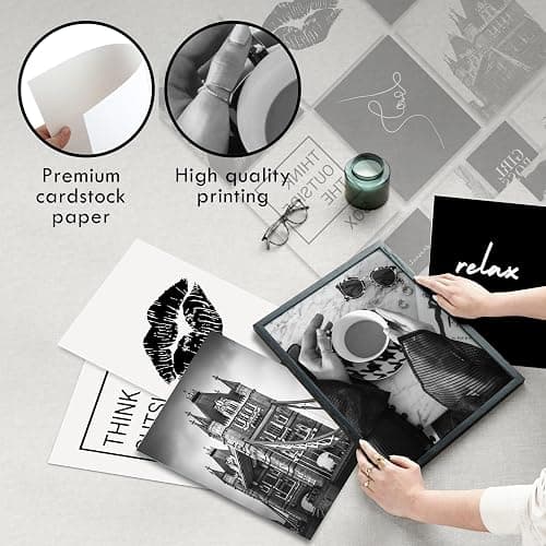 97 Decor Black and White Posters for Room Aesthetic - Black and White Wall Decor, Boy Play Bunny Art Prints, Retro Trendy Posters for Teen Girls Dorm Bedroom Office Decoration (8x10 UNFRAMED) thumbnail 5