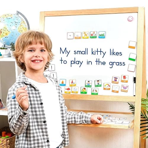 104 PCS Sentence Building for Kids, Sentence Building Magnets Kit, Learn to Read, Speech Speak Spell Games, Kids Vocabulary Builder, Sentence Building Games, Sight Word Magnets Games - Simply Magic thumbnail 7