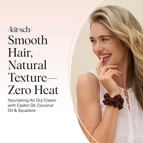 Kitsch Smoothing Air Dry Cream for Hair – Frizz Control Hair Care Product with Castor Oil & Coconut Oil – Weightless Styling Cream - Enhances Natural Texture Appearance | Ideal Gifts for Women – 5 oz thumbnail 7