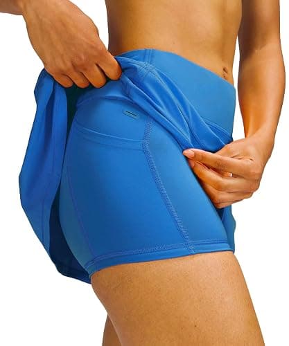 MEIVSO Women's Pleated Workout Tennis Skirts with Pockets Activewear Sports Skort Built-in Shorts thumbnail 5