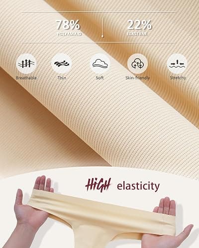 LEVAO Seamless Thongs for Women-Low Waist Invisible G-string No Show Thong Panty Liners Workout Panties S-XL thumbnail 3
