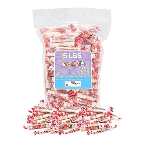 Smarties Candy Bulk Rolls Original Flavor - Gluten & Vegan Free - Classic Sweetness From Family Owned Company Since 1949, Peanut Free & Dairy Free - Perfect Halloween Candy - 5 Pound Bag - Image 1