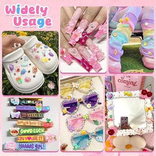 Zefy 120pcs Cute Slime Charms, No Repeating Jelly Resin Charms Flatback Charm Set, Kawaii Charm Bulk for Junk Case Nail Scrapbooking Crafts Making thumbnail 4