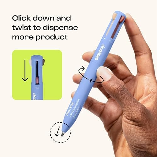 Alleyoop Pen Pal 4-in-1 Makeup Pen – Comes with Eyeliner, Lip Liner, Highlighter Makeup & Eyebrow Pencils for Women – Portable, Touch-Up On the Go – Cruelty-Free, Vegan (In A Rouge (Light) thumbnail 5