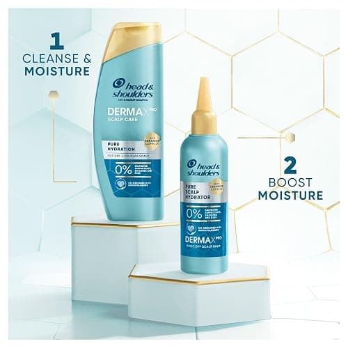 Head & Shoulders DermaXPro Pure Hydration Anti Dandruff Shampoo 300ml for Dry and Delicate Scalp & Hair, Free from Sulphated Surfactants, Silicones and Dyes, With Ceramide Complex thumbnail 7