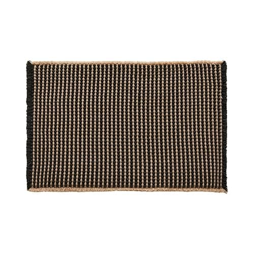 Triohero Waffle Bath Mat, Small Boho Bathroom Rugs Non Slip Washable, Ultra Soft Super Absorbent Quick Dry Farmhouse Bathroom Decor, 16" x 24", Black & Khaki thumbnail 9