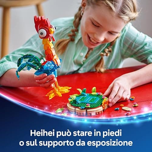 LEGO ǀ Disney Oceania 2 Heihei Giocattolo da Costruire - Gioco con Animale da Esposizione con Supporto, Testa Girevole, Ali, Piume e Coda Mobili - Regalo di Compleanno per Bambine da 9 Anni - 43272 thumbnail 8