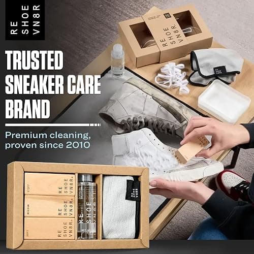 RESHOEVN8R Shoe Cleaner Kit - Sneakers, Mesh, Canvas, Suede, Knit, Leather | Cleaning kit solution for sneakers, mesh, canvas, suede, knit & leather shoes, complete cleaning set for every material thumbnail 6
