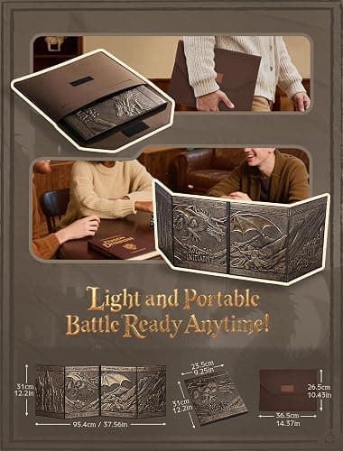 Trymaker Dm Screen, DND Dungeon Master Screen Faux Leather, Gm Screen, D&D Dungeons and Dragon Accessories Gift thumbnail 6