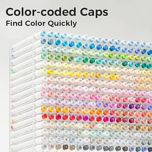 Ohuhu Alcohol Markers Brush Tip -Double Tipped Art Marker Set for Artist Adults Coloring Illustration -48 Colors -Brush & Fine -Honolulu B -Refillable thumbnail 6