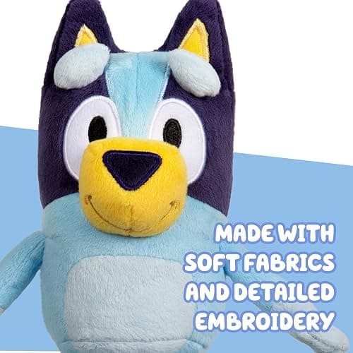 Bingo & Bluey Plush Toys 2-Pack, Soft Deluxe Fabric, Embroidered | Cuddly stuffed animals for show time, story time, or naps; Bluey toys for preschoolers and fans ages 3+ thumbnail 4