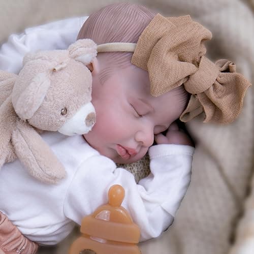 Milidool Lifelike Reborn Baby Dolls-20 inch Sleeping Realistic Newborn Baby Dolls, Soft Cloth Body with Feeding Toy for Kids Age 3 + thumbnail 5