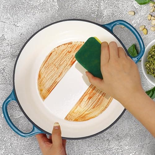 Enameled Cast Iron Dutch Oven with Proofing Basket, Non-Stick Ovenproof Casserole Pot, Pink Dutch Oven for Braising, Stews, Roasting & Bread Baking 5Litres-26cm thumbnail 2