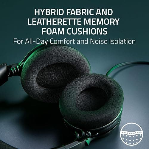 Razer Kraken V4 X Wired Gaming Headset: 40 mm Drivers - Cardioid Mic - Memory Foam Cushions - Chroma RGB Lighting - Type C & Type A Cable - for PC, Mac, PS5, Nintendo Switch, Steam Deck, Smartphone thumbnail 5