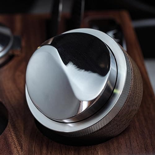 KNODOS 54mm Espresso Distribution Tool Walnut Coffee Distributor Adjustable Depth Stainless Steel Espresso Leveler Compatible with Breville Espresso Machines thumbnail 3