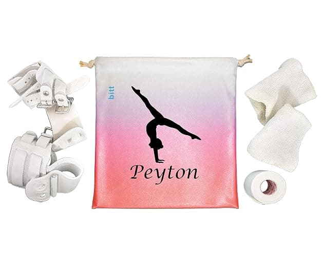 Personalized Gymnastics Grip Bag with Split Handstand in Ombre Colors - Customized Bag with Crystals Option thumbnail 2