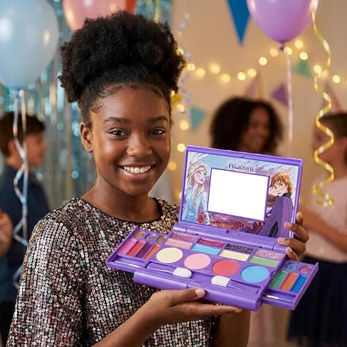Disney Frozen Makeup Set for Girls, Including Lip Gloss, Glitter Eyeshadow, Glitter Blush, and Brushes – Gift for Girls Ages 13+, by Townley Girl thumbnail 7