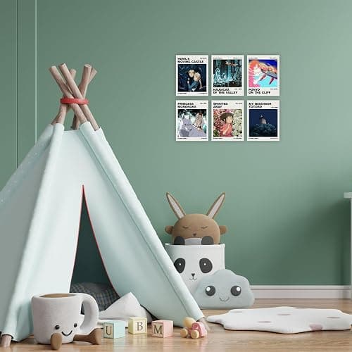 Ouroboros Art & Design - Studio Ghibli Anime Posters - Hayao Miyazaki - Wall Decoration - Pack of 6-300 GSM Paper - 8x10 inch (Unframed) thumbnail 8