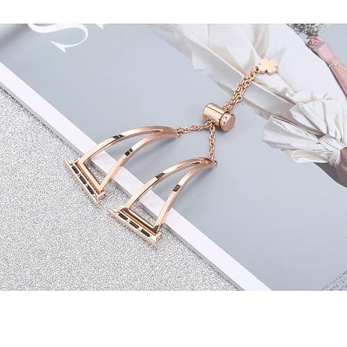 Secbolt Stainless Steel Bands Compatible with Apple Watch Band 38mm 40mm 41mm 42mm 44mm 45mm 46mm 49mm iWatch Series 11/10/9/Ultra/SE/8/7/6/5/4/3/2/1, Dressy Metal Bangle Bracelet Women thumbnail 5