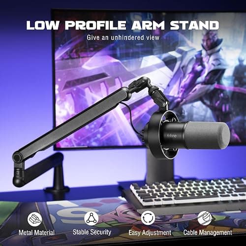 FIFINE K688 + Low Profile Boom Arm thumbnail 2