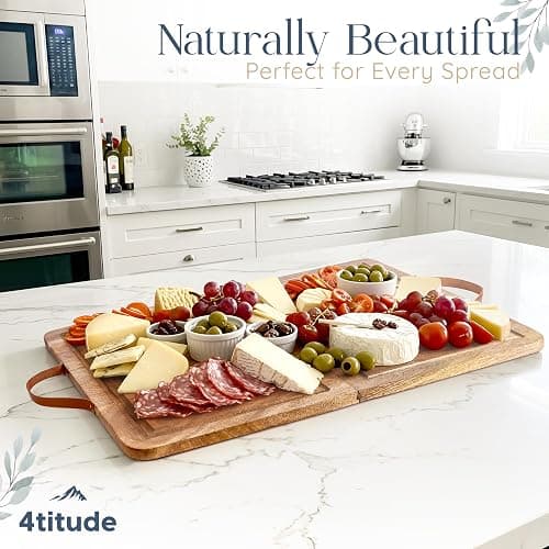 Wooden Stove Top Cover Board for Gas Burner & Electric Stove, Mango Wood Noodle Board Stove Cover with Handle for Gas Stovetop 4 & 5 Burners, Stove Top Cutting Board Oven Top Cover Cooktop Protector thumbnail 7